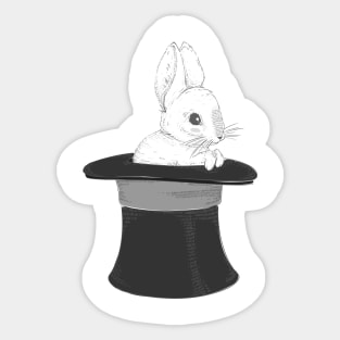 Rabbit In Hat Sticker